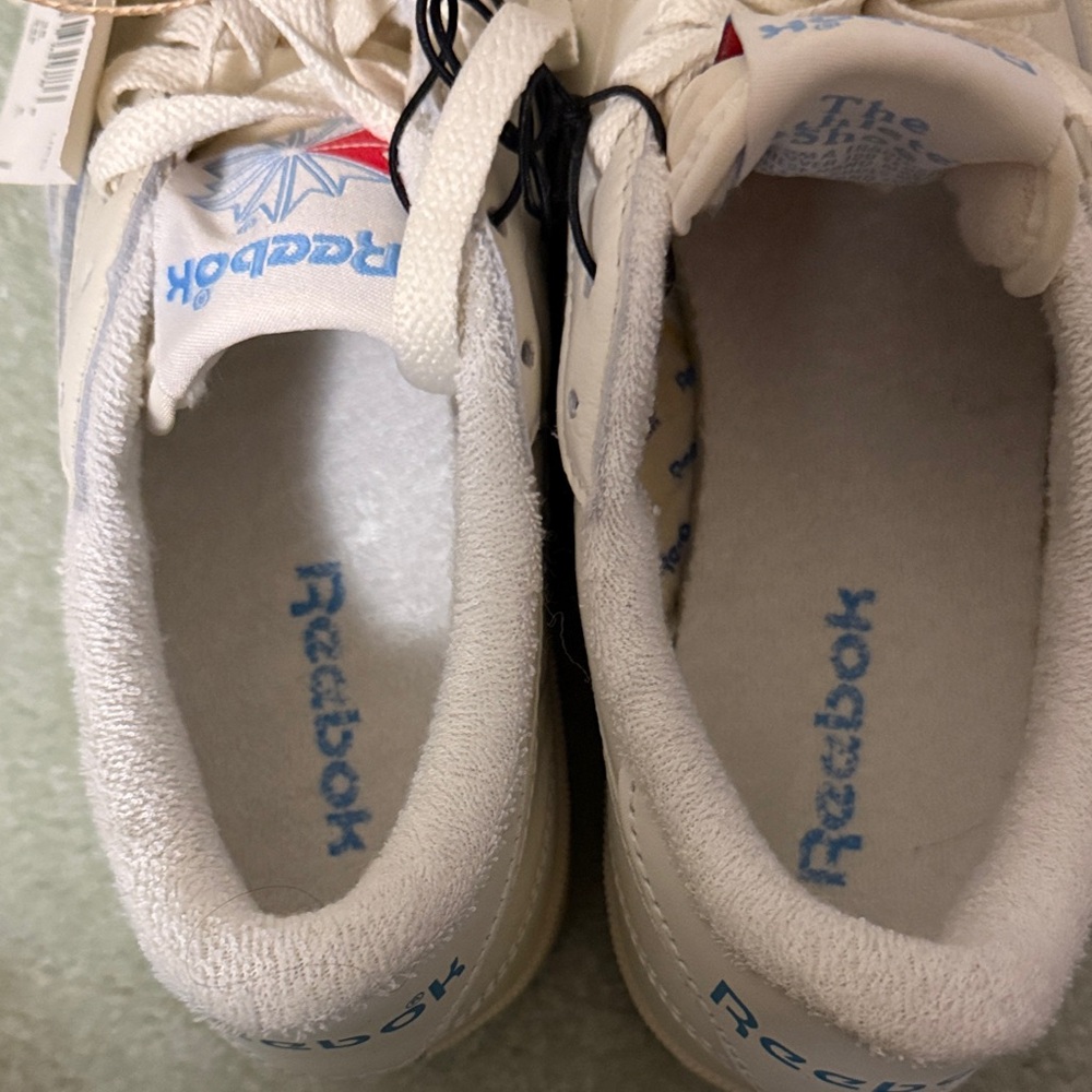 Reebok CLUB C 85 VINTAGE CO Women Leather Sneakers -Chalk/Blue-Size 7.5-NWT - Picture 12 of 14
